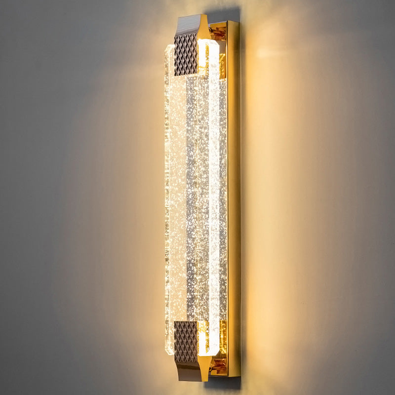 Dazzling Crystal Shade Stainless Steel LED Wall Sconce Lamp