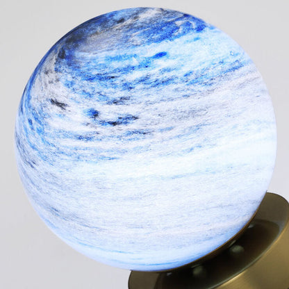 Creative Planet Glass Iron Orb 1-Light Wall Sconce Lamp