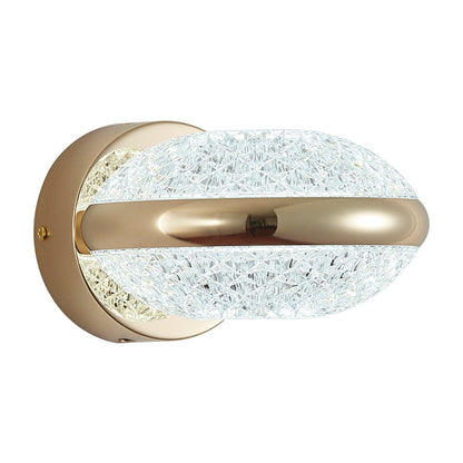 Luxury Iron PMMA Elliptical Round LED Wall Sconce Lamp