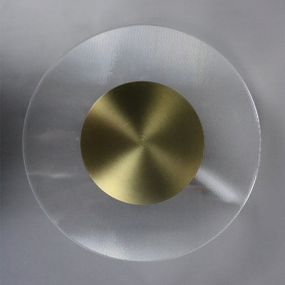 Light Luxury Hardware Disc Glass LED Wall Sconce Lamp