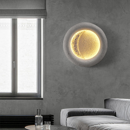 Waterproof Round Moon Warm Light LED Wall Sconce Lamp