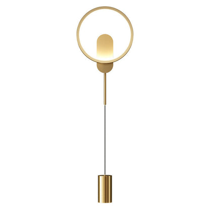 Luxury Wrought Iron Acrylic Cylinder LED Wall Sconce Lamp
