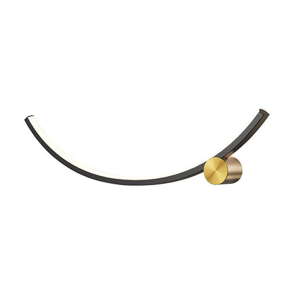 Minimalist Arc Aluminum Strip Acrylic LED Wall Sconce Lamp