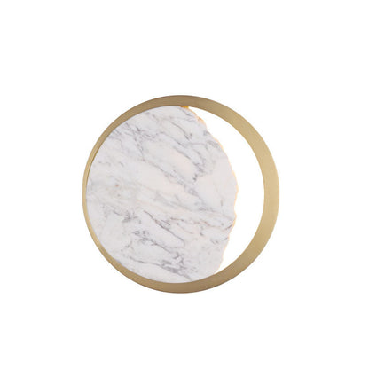 Nordic Marble Metal Circle Ring LED Wall Sconce Lamp
