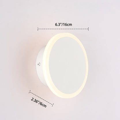 Simplicity Round Iron Acrylic LED Wall Sconce Lamp