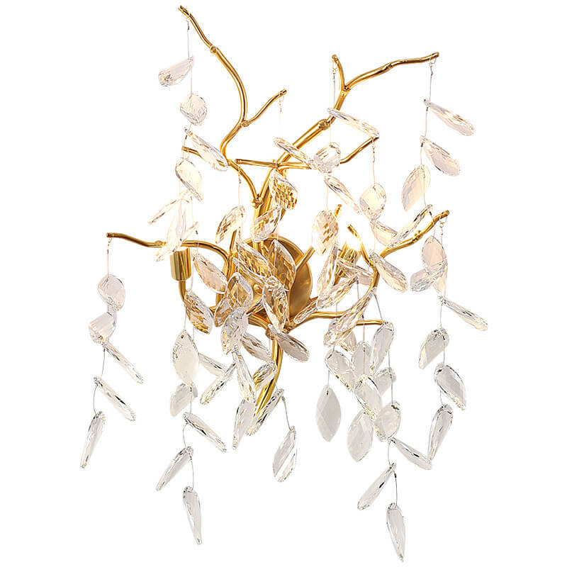 Light Luxury Crystal Resin 3-Light Wall Sconce Lamp