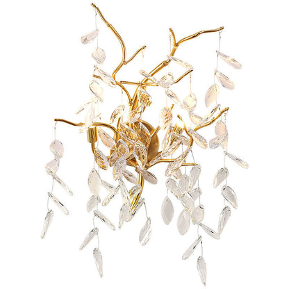 Light Luxury Crystal Resin 3-Light Wall Sconce Lamp