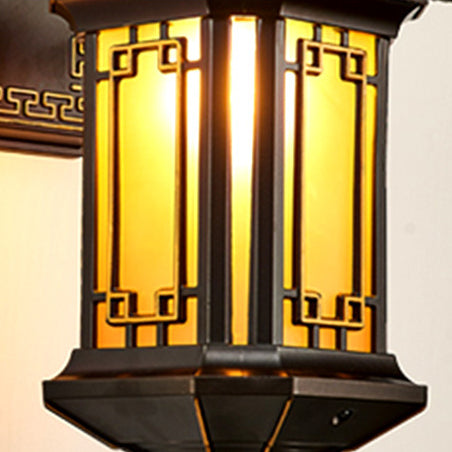 Chinese Aluminum Glass Cylinder 1/2 Light Wall Sconce Lamp