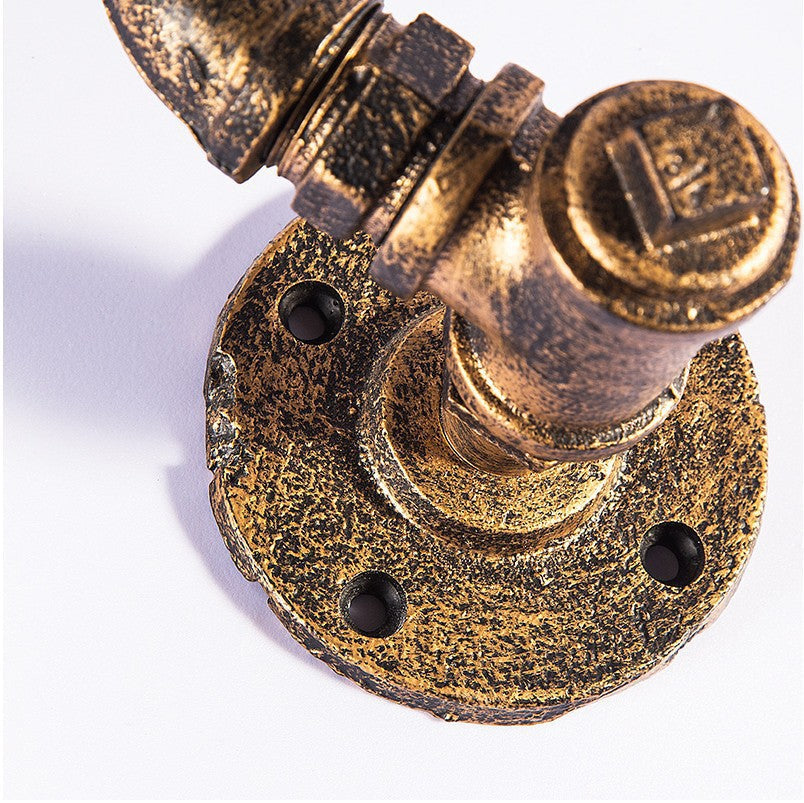 Industrial Dome Pipe Iron 1-Light Wall Sconce Lamp