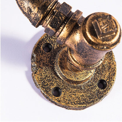 Industrial Dome Pipe Iron 1-Light Wall Sconce Lamp