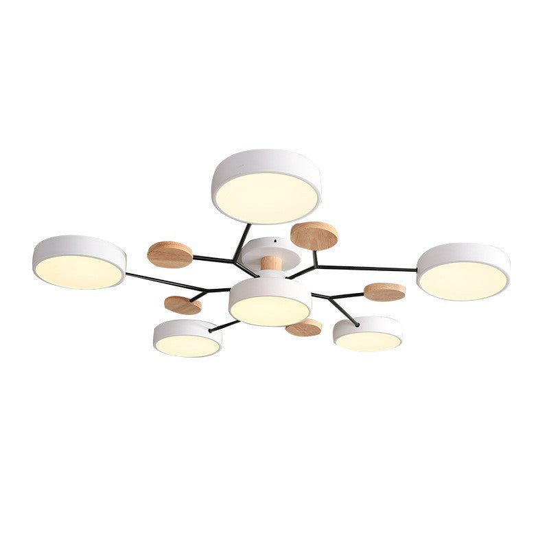 Scandinavian Round Molecule Branch Semi-Flush Light