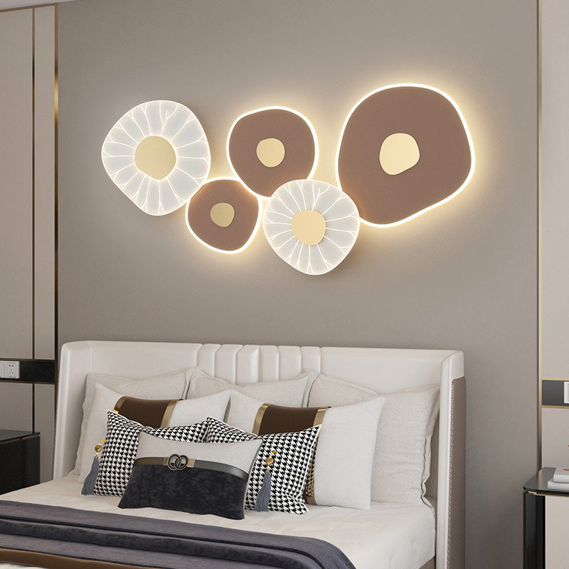 Luxury Lotus Leaf Design Iron Acrylic LED Wall Sconce Lamp