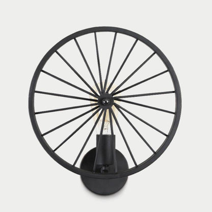 Retro Industrial 1-Light Wind Wheel Wall Lamp