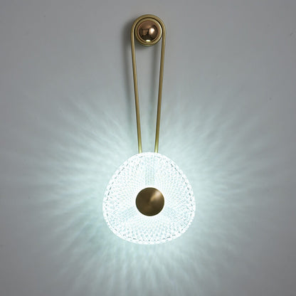 Luxury Round Acrylic Metal Hanging LED Wall Sconce Lamp