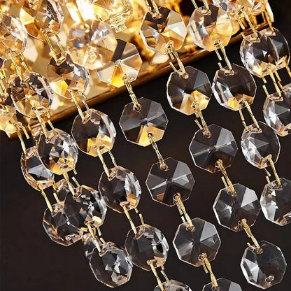 Tassel Crystal Stainless Steel 3-Light Wall Sconce Lamp