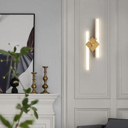 Rectangular Antler Full Copper LED Wall Sconce Lamp