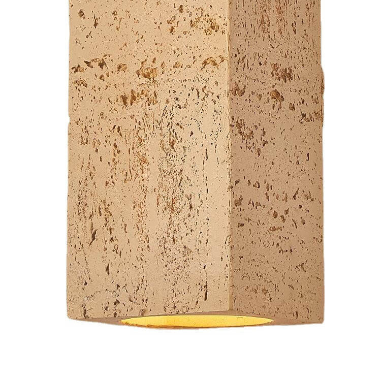Wabi-sabi Square Column Hand Sculpted LED Wall Sconce Lamp