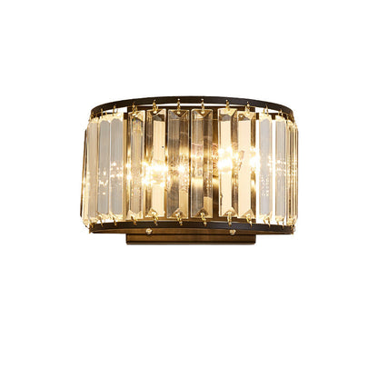 Light Minimalist Iron Crystal 2-Light Wall Sconce Lamp