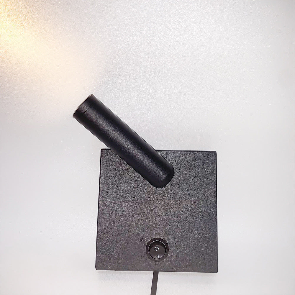 Simplicity Iron Aluminum Wood Square LED Wall Sconce Lamp