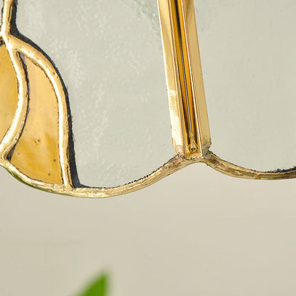 Stained Handmade Glass Tulip Cone 1-Light Wall Sconce Lamp