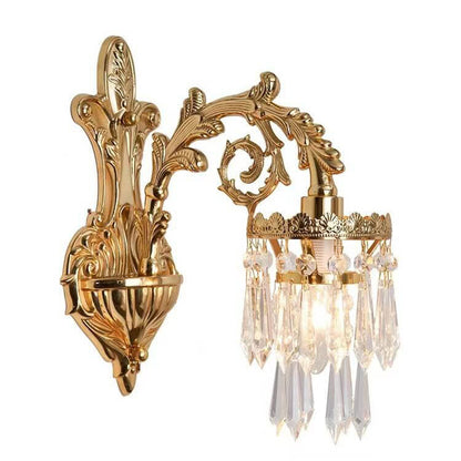 French All-Copper Branch 1/2-Light Wall Sconce Lamp