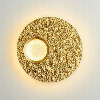 Nordic Round Resin Gold Foil Hardware LED Wall Sconce Lamp