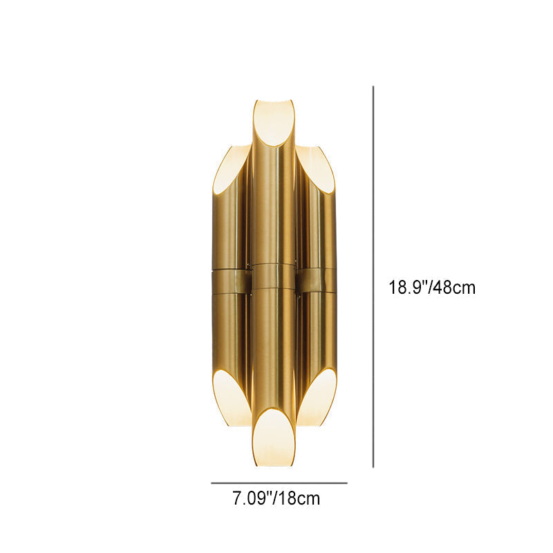 Luxury Cylindrical Iron Shade 3-Light Wall Sconce Lamp