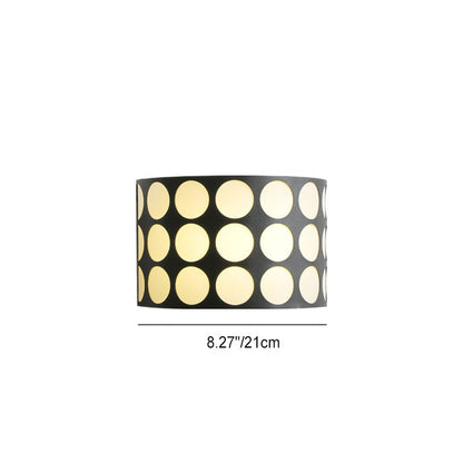 Scandinavian Cylinder Dot Fabric Iron LED Wall Sconce Lamp