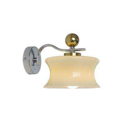 Scandinavian Iron Drum Wave Arm 1-Light Wall Sconce Lamp