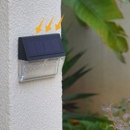 Solar Light Outdoor Patio Fence LED Wall Sconce Lamp
