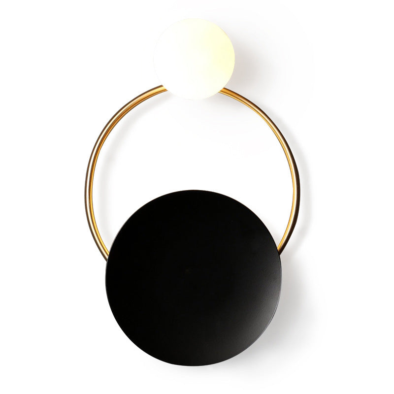 Nordic Iron Glass Round Ball 1-Light Wall Sconce Lamp
