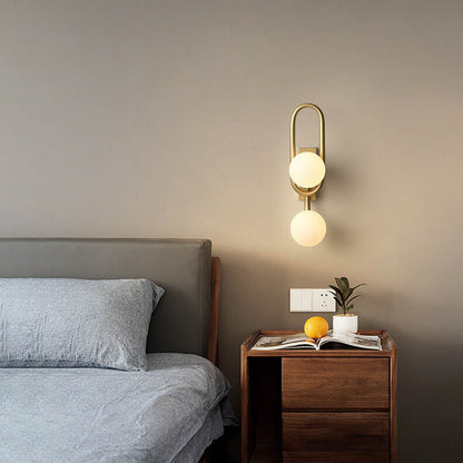 Light Luxury Iron Gold Magic Bean 2-Light Wall Sconce Lamp