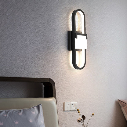 Oval Rectangle Iron Aluminum LED Wall Sconce Lamp