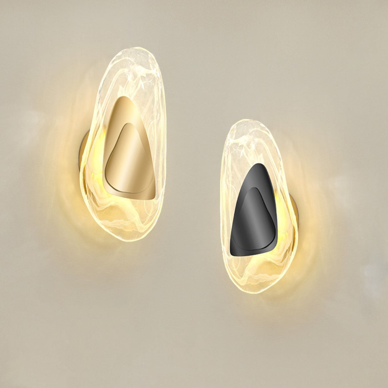 Creative Irregular Oval Iron Crystal LED Wall Sconce Lamp