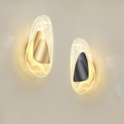Creative Irregular Oval Iron Crystal LED Wall Sconce Lamp
