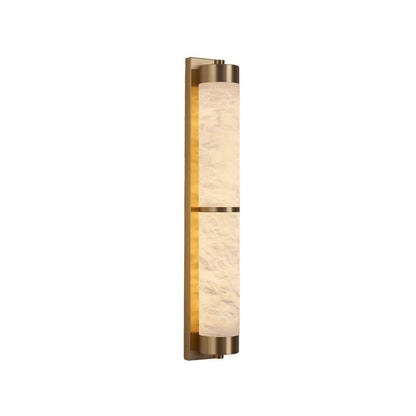 Light Luxury Full Copper Marble Column LED Wall Sconce Lamp