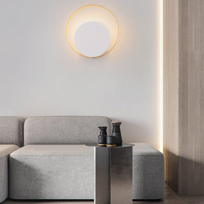 Modern Minimalist Iron Circle Ring 1-Light Wall Sconce Lamp