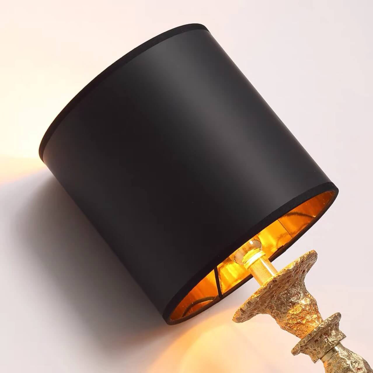 French Brass Long Strip Light Arm 1-Light Wall Sconce Lamp
