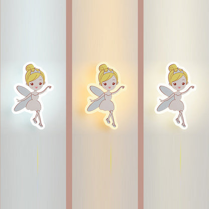 Acrylic Fairy Astronaut Iron LED Kids Wall Sconce Lamp