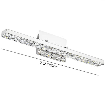 Strip Steel Crystal LED Wall Sconce Lamp Vanity Light