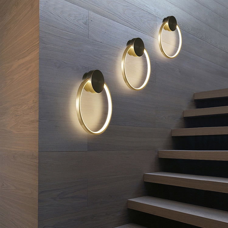 Brass Acrylic Triangle Square Circle LED Wall Sconce Lamp