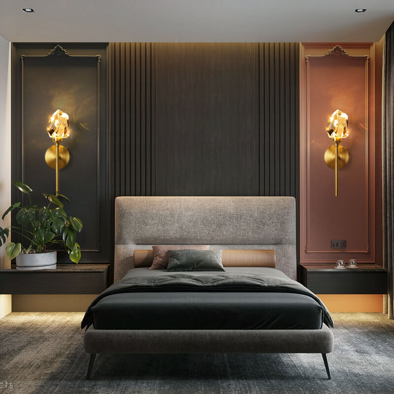 Full Crystal Scepter Design 1/2-Light LED Wall Sconce Lamp