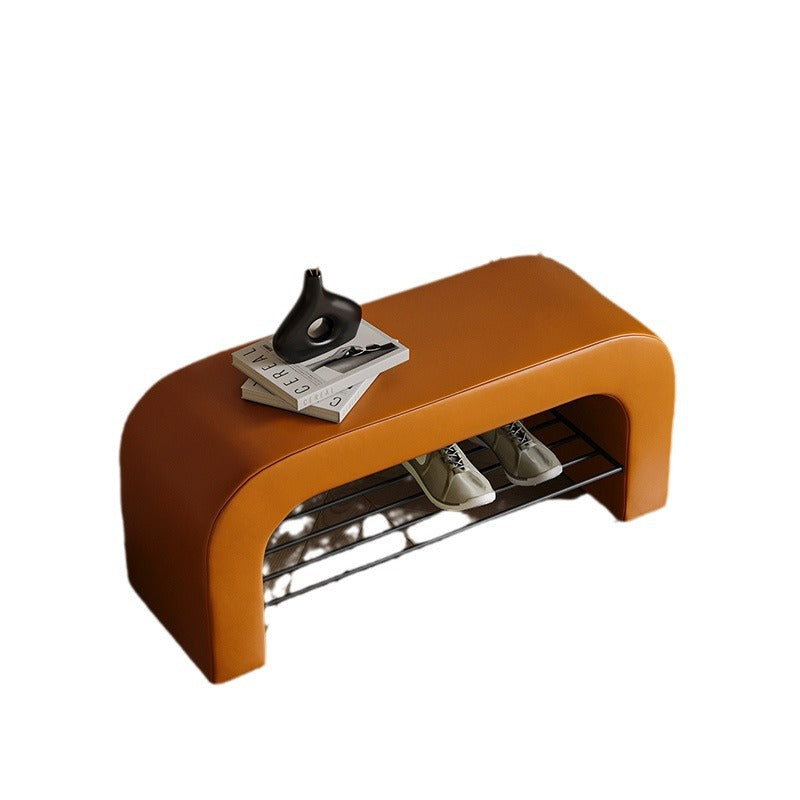 Modern Fabric Iron Bench