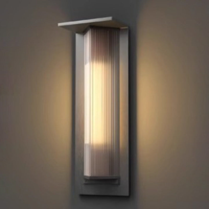 Simplicity PC Triangular Prism LED Outdoor Wall Sconce Lamp