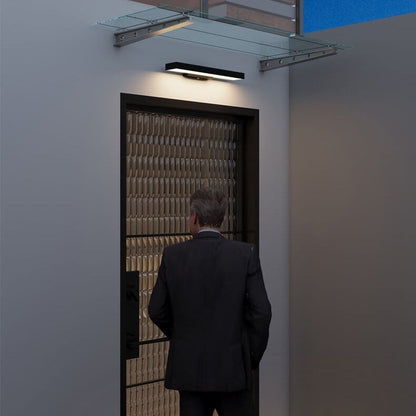 Modern Minimalist Flat LED Sensor Outdoor Wall Sconce