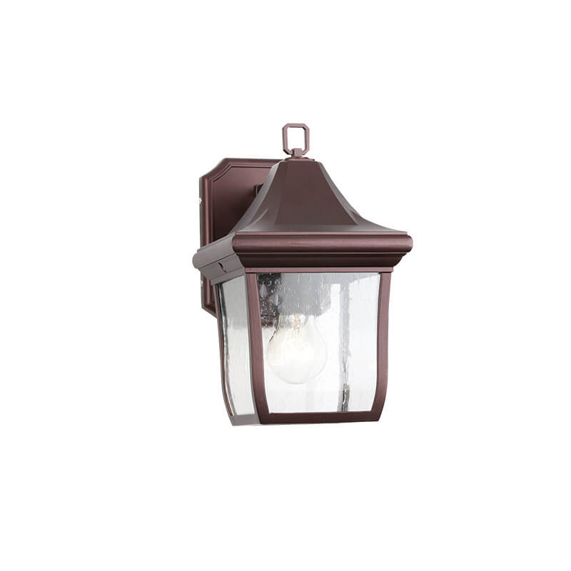Retro Aluminum Alloy Glass 1-Light Outdoor Wall Sconce Lamp