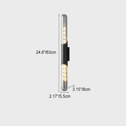 Modern Minimalist Cooper Glass 1-Light Wall Sconce Lamp