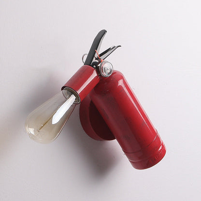 Creative Fire Extinguisher Iron 1-Light Wall Sconce Lamp