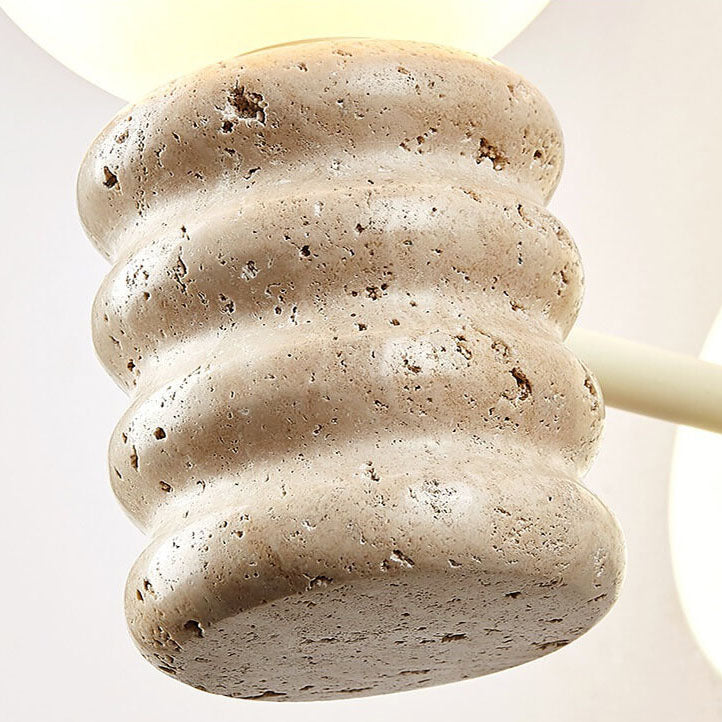 Cream Style Creative Glass Sphere 1-Light Wall Sconce Lamp