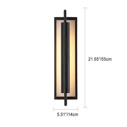 Rectangular Iron Acrylic 1-Light Wall Sconce Lamp